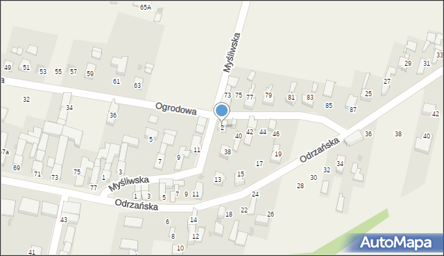 Bieńkowice, Myśliwska, 2, mapa Bieńkowice