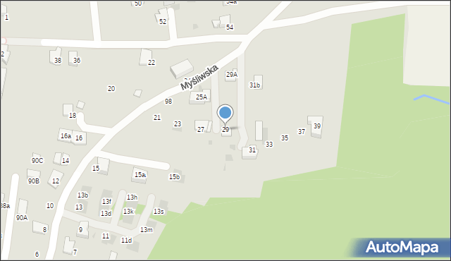 Bochnia, Myśliwska, 29, mapa Bochni