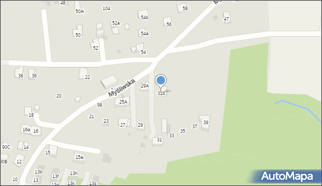 Bochnia, Myśliwska, 31b, mapa Bochni