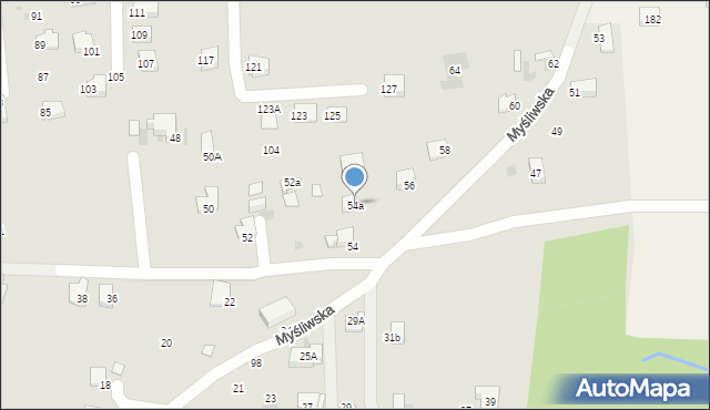 Bochnia, Myśliwska, 54a, mapa Bochni