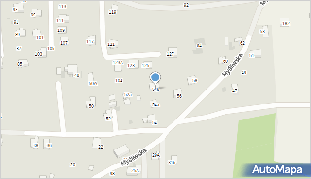 Bochnia, Myśliwska, 54b, mapa Bochni