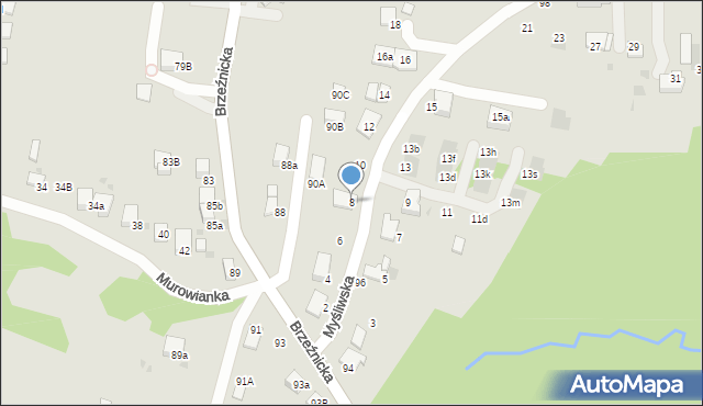 Bochnia, Myśliwska, 8, mapa Bochni