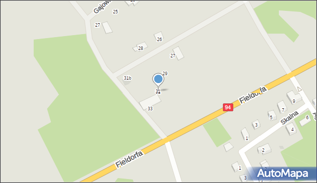 Bolesławiec, Myśliwska, 31, mapa Bolesławca