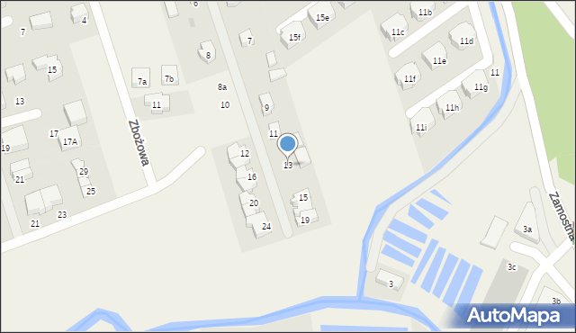 Bolszewo, Myśliwska, 13, mapa Bolszewo