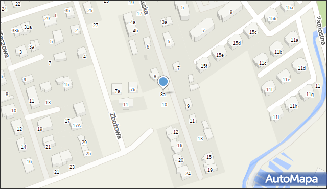 Bolszewo, Myśliwska, 8a, mapa Bolszewo