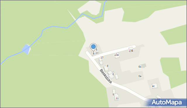 Bujaków, Myśliwska, 5, mapa Bujaków