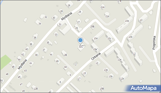 Chrzanów, Mydlana, 31C, mapa Chrzanów