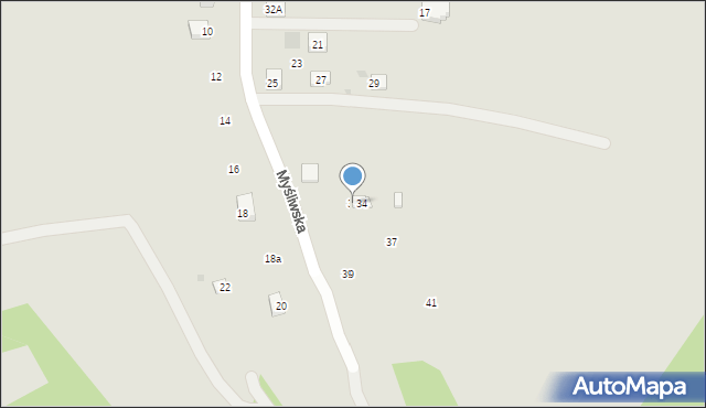 Dobczyce, Myśliwska, 35, mapa Dobczyce