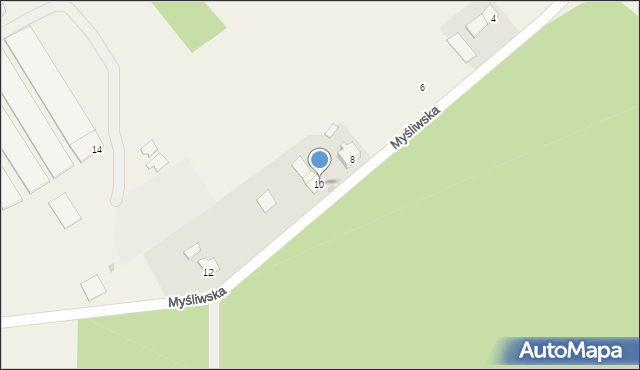 Fletnowo, Myśliwska, 10, mapa Fletnowo