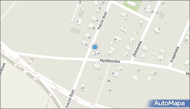 Gdańsk, Myśliborska, 1, mapa Gdańska