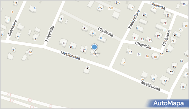 Gdańsk, Myśliborska, 19, mapa Gdańska