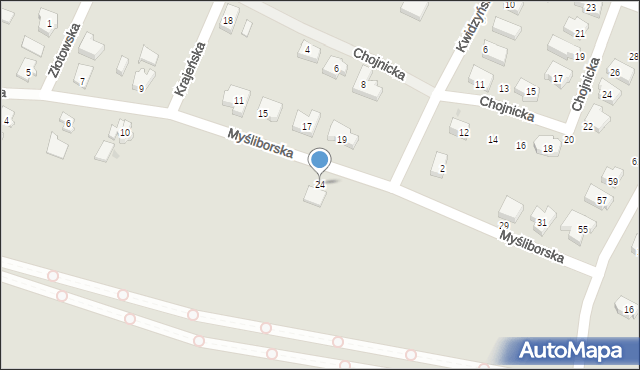 Gdańsk, Myśliborska, 24, mapa Gdańska