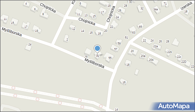 Gdańsk, Myśliborska, 31, mapa Gdańska