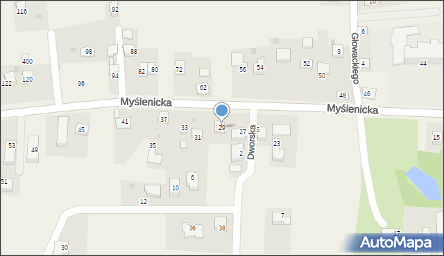 Gdów, Myślenicka, 29, mapa Gdów