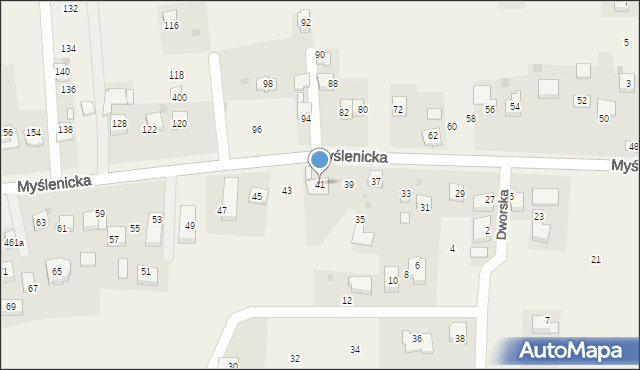 Gdów, Myślenicka, 41, mapa Gdów