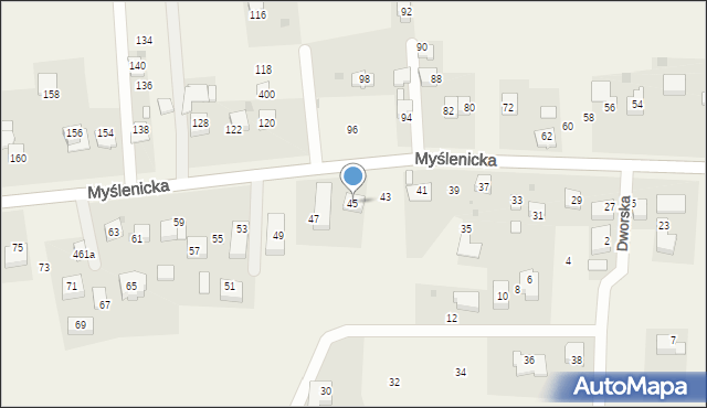 Gdów, Myślenicka, 45, mapa Gdów