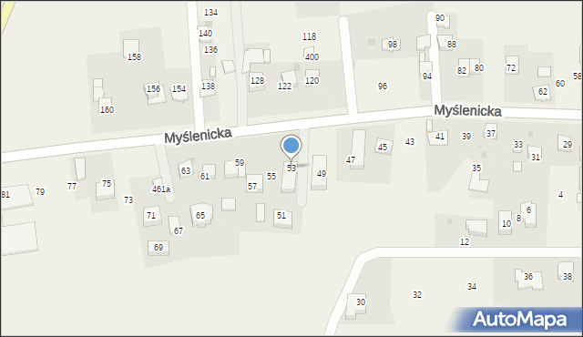 Gdów, Myślenicka, 53, mapa Gdów