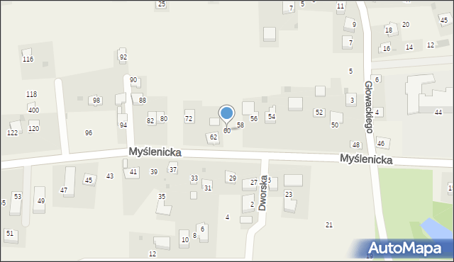 Gdów, Myślenicka, 60, mapa Gdów