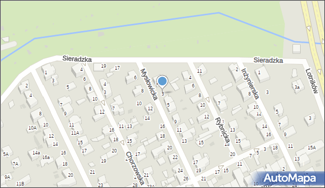 Gdynia, Mysłowicka, 3, mapa Gdyni