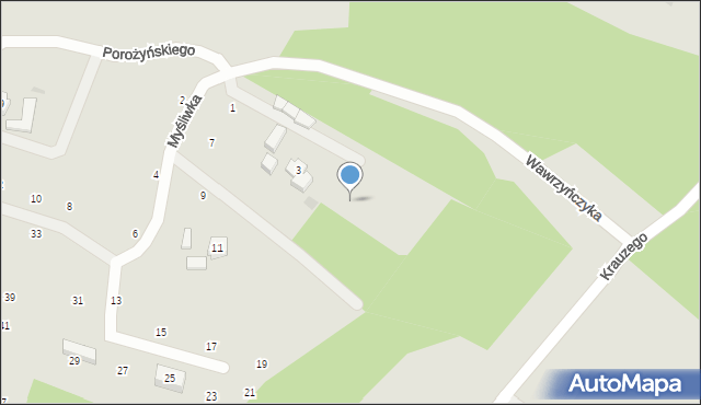 Gdynia, Myśliwka Bernarda, 5a, mapa Gdyni