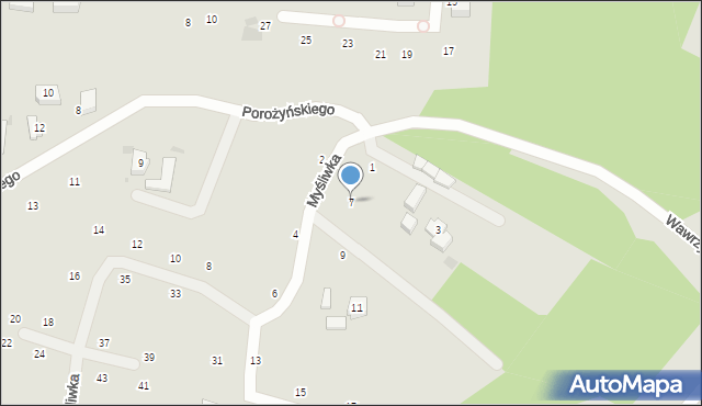 Gdynia, Myśliwka Bernarda, 7, mapa Gdyni