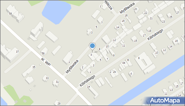 Giżycko, Myśliwska, 6, mapa Giżycko