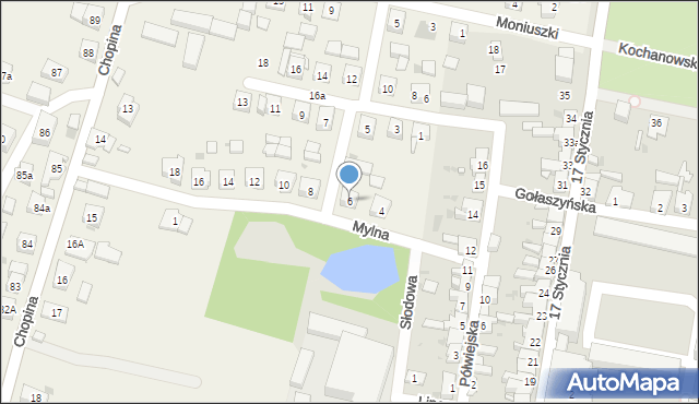 Gołaszyn, Mylna, 6, mapa Gołaszyn
