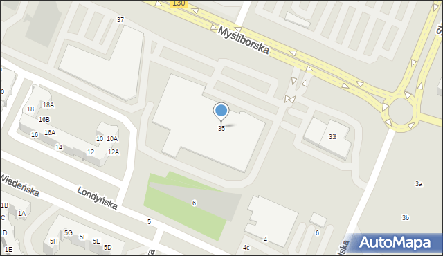 Gorzów Wielkopolski, Myśliborska, 35, mapa Gorzów Wielkopolski