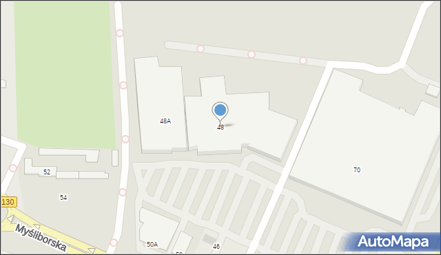 Gorzów Wielkopolski, Myśliborska, 48, mapa Gorzów Wielkopolski