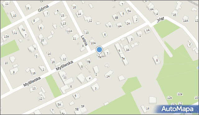 Grodzisk Mazowiecki, Myśliwska, 7A, mapa Grodzisk Mazowiecki