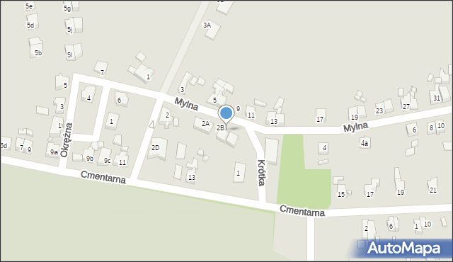 Gubin, Mylna, 2C, mapa Gubin
