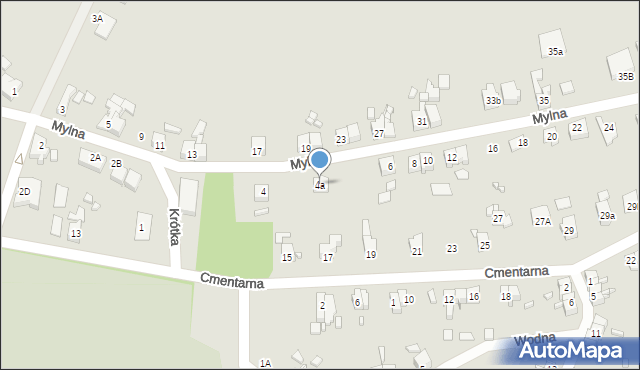 Gubin, Mylna, 4a, mapa Gubin