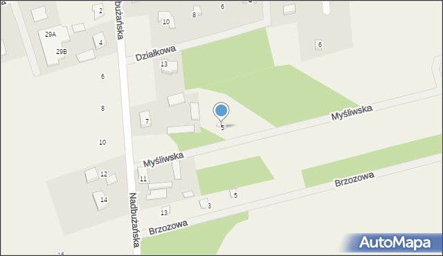 Gulczewo, Myśliwska, 5, mapa Gulczewo