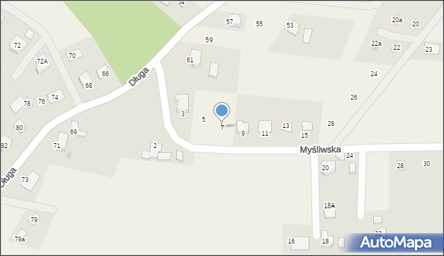 Hażlach, Myśliwska, 7, mapa Hażlach