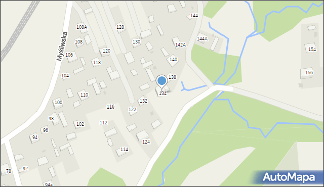 Horyniec-Zdrój, Myśliwska, 134, mapa Horyniec-Zdrój