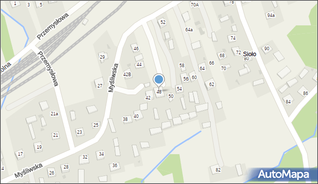 Horyniec-Zdrój, Myśliwska, 48, mapa Horyniec-Zdrój