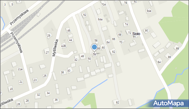 Horyniec-Zdrój, Myśliwska, 54, mapa Horyniec-Zdrój