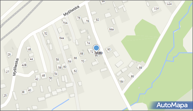 Horyniec-Zdrój, Myśliwska, 80, mapa Horyniec-Zdrój