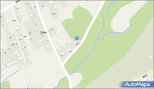 Horyniec-Zdrój, Myśliwska, 88, mapa Horyniec-Zdrój