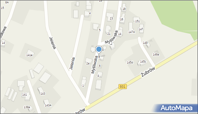 Jankowice, Myśliwska, 8, mapa Jankowice
