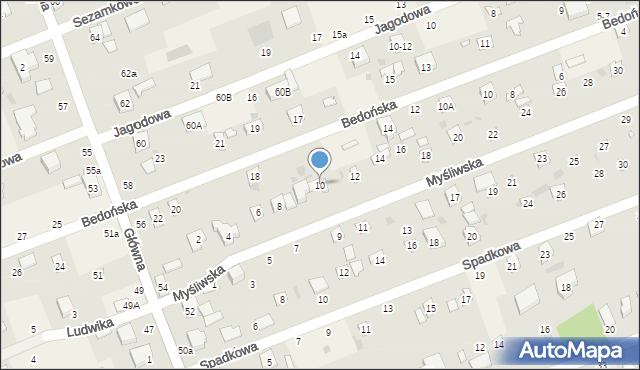 Janówka, Myśliwska, 10, mapa Janówka