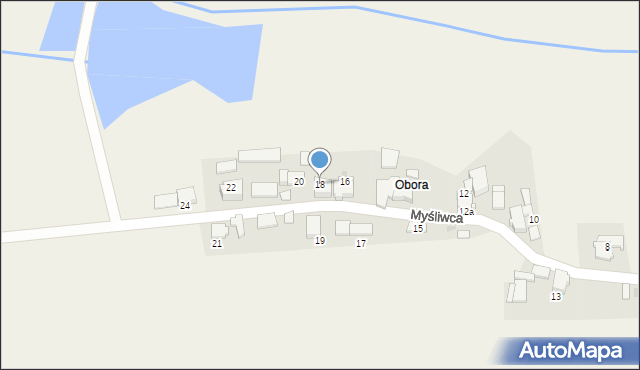 Jasiona, Myśliwca, 18, mapa Jasiona