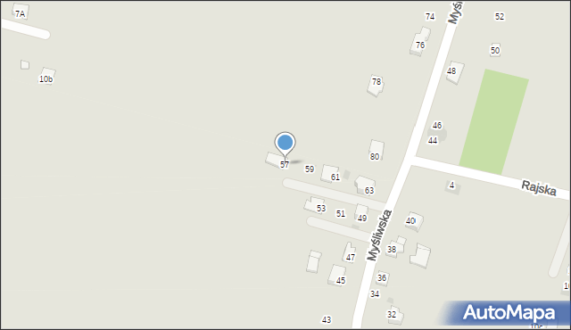 Jastrzębie-Zdrój, Myśliwska, 57, mapa Jastrzębie-Zdrój