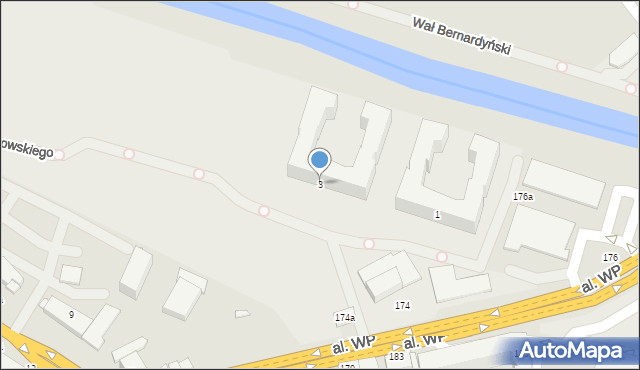 Kalisz, Mystkowskiego Kazimierza, 3, mapa Kalisza