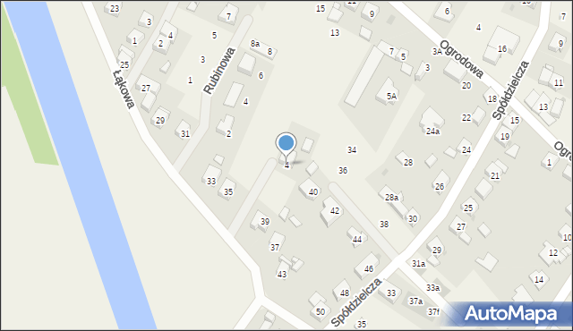 Kamieniec Wrocławski, Myśliwska, 4, mapa Kamieniec Wrocławski