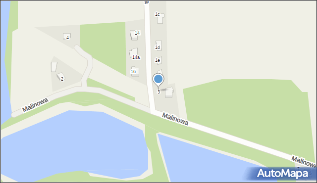 Kaniów, Myśliwska, 3, mapa Kaniów