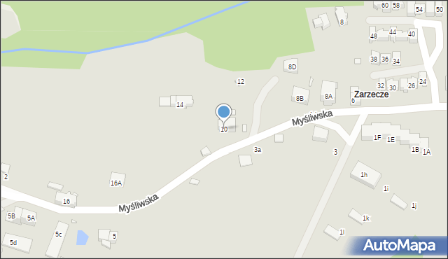 Karpacz, Myśliwska, 10, mapa Karpacz