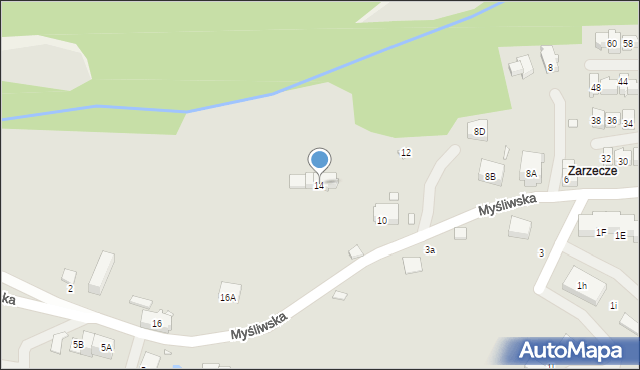 Karpacz, Myśliwska, 14, mapa Karpacz
