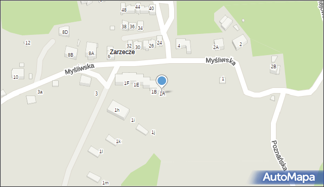 Karpacz, Myśliwska, 1A, mapa Karpacz