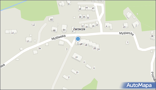 Karpacz, Myśliwska, 1G, mapa Karpacz